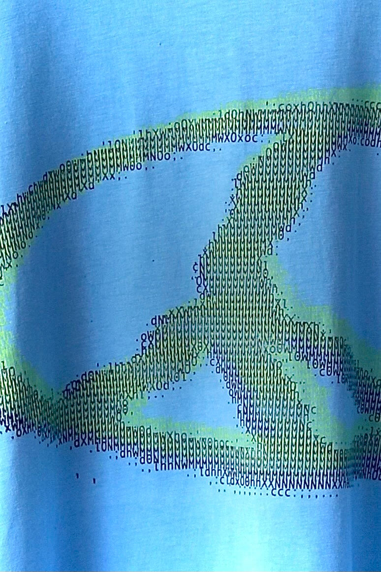 Hand Printed T (Blue)