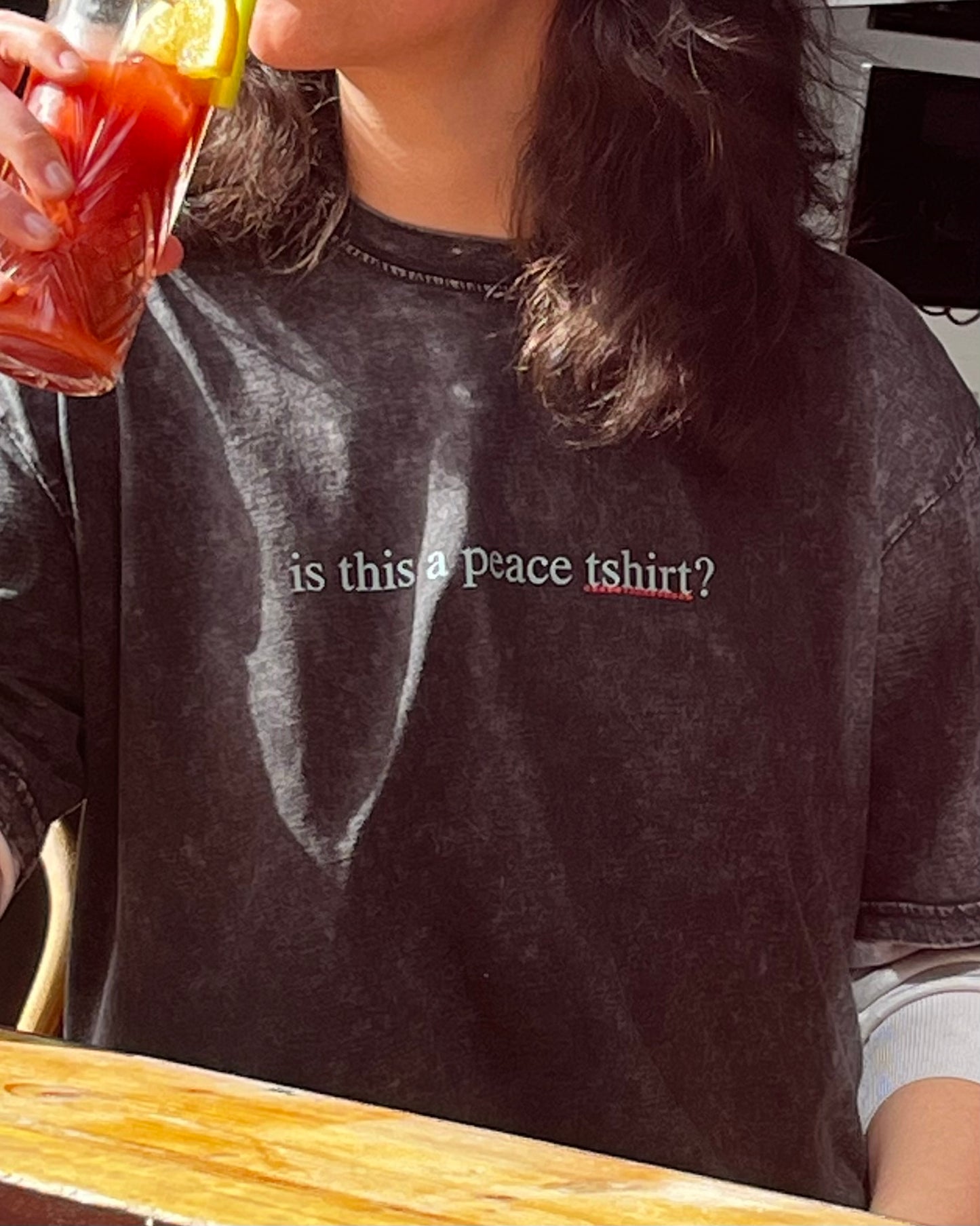 is this a peace tshirt? (Setlist Back Print - Grey)